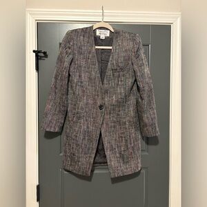 Christian Dior Petites Vintage Tweed Blazer Jacket Size 2